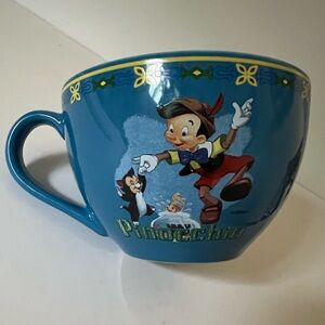 Disney Store Pinocchio Large Blue Ceramic Coffee Soup Mug 20oz